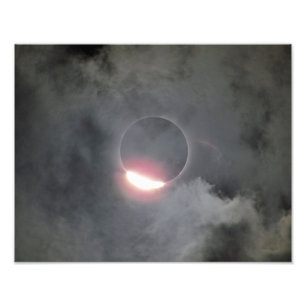 Eklipse 2017 mit Diamant-Ring-Foto-Druck Fotodruck