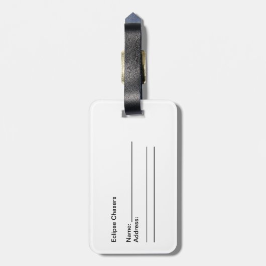 Eklipse-Geleitboot-Logo-Gepäckanhänger Gepäckanhänger (Rückseite vertikal)