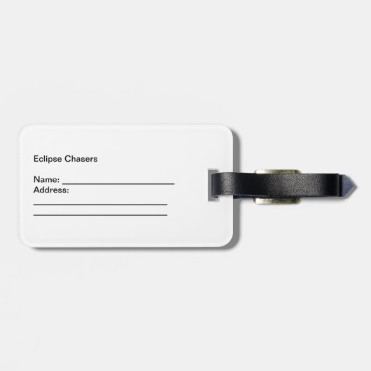 Eklipse-Geleitboot-Logo-Gepäckanhänger Gepäckanhänger (Rückseite horizontal)