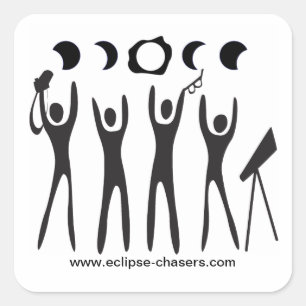 Eklipse-Geleitbootlogoaufkleber Quadratischer Aufkleber
