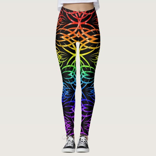 Eklipse-Tapete (Regenbogen 2) Leggings (Vorderseite)