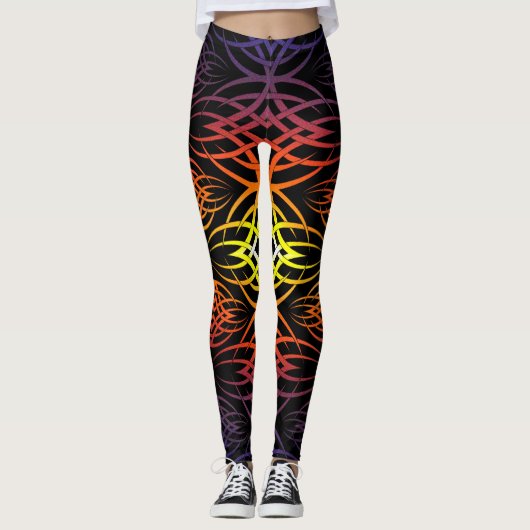 Eklipse-Tapete (Regenbogen) Leggings (Vorderseite)