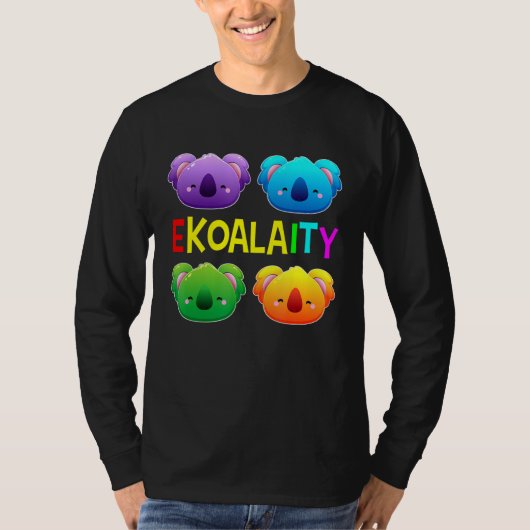 Ekoalaity Niedlich Koala Gay Pride Month Rainbow F T-Shirt (Vorderseite)