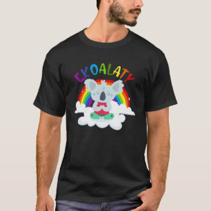 Ekoalaty Koala Bear Colorful Rainbow Gay Lesbian L T-Shirt