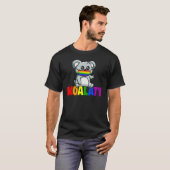 Ekoalaty Niedlich Koala Bear Regenbogen Flag Maske T-Shirt (Vorne ganz)