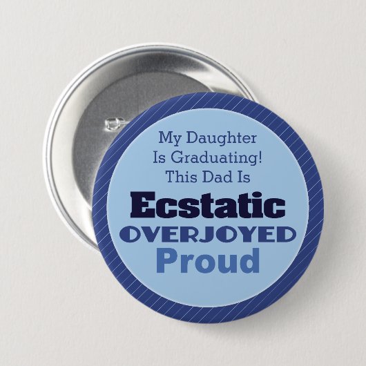 Ekstatisch, überglücklich und stolz button (Vorne & Hinten)