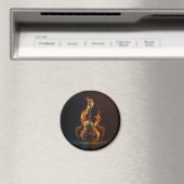 Ektrische Gitarre in Flammen Magnet (In Situ (Geschirrspüler))