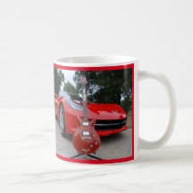 Ektrische Gitarre & Sportwagen Kaffeetasse