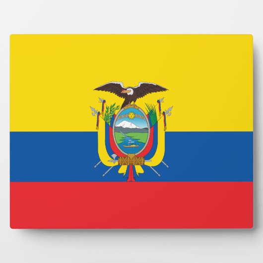 Ekuadorianische Flagge Fotoplatte (Vorderseite)