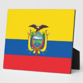 Ekuadorianische Flagge Fotoplatte (Seite)