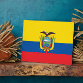 Ekuadorianische Flagge Fotoplatte (Seite)