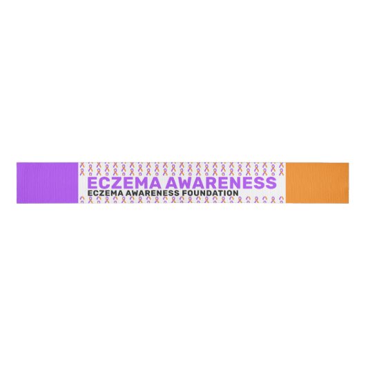 Ekzema Awareness Pattern Ribbon Ripsband (Vorderseite)