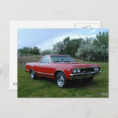 EL 1967 Chevrolet-Chevelle Camino Postkarte (Vorne/Hinten)