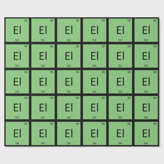El - Aal Fish Chemistry Periodisches Tabellensymbo Geschenkpapier (Flach)