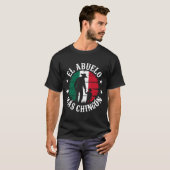 El Abuelo Mas Chingon Beste Opa mexikanische Flagg T-Shirt (Vorne ganz)