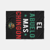 El Abuelo Mas Chingon Spanischer Lehrer Vatertag Fleecedecke (Vorderseite (Horizontal))