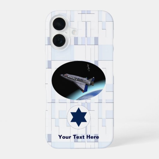 El Al Maslool Space Shuttle iPhone 16 Hülle (Rückseite)