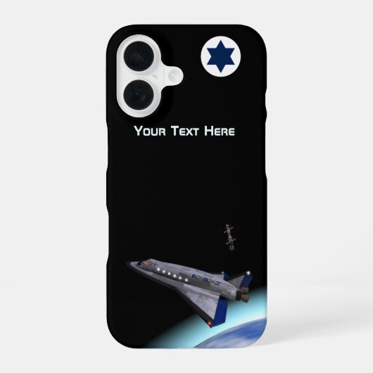 El Al Maslool Space Shuttle iPhone 16 Hülle (Rückseite)