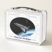 El Al Maslool Space Shuttle Metall Lunch Box (Rückseite)