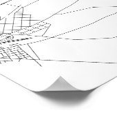 El Alto, Bolivien (schwarz auf weiß) Poster (Ecke)