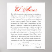 El Amor 1 Corintios 13 Poster (Vorne)