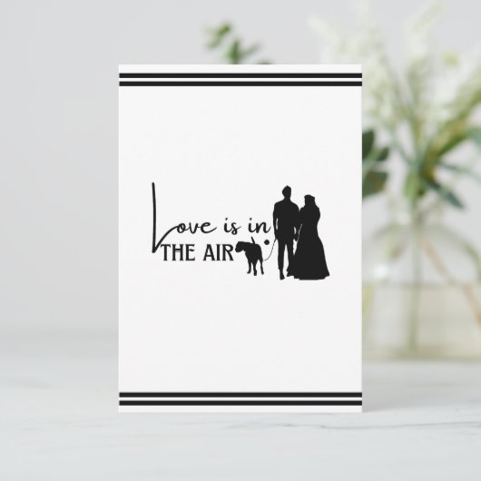 El amor de pareja de perros está en el aire (Stehend Vorderseite)