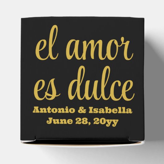 El amor es dulce Hochzeitsempfang Leckerei für Gäs Geschenkschachtel (Oben)