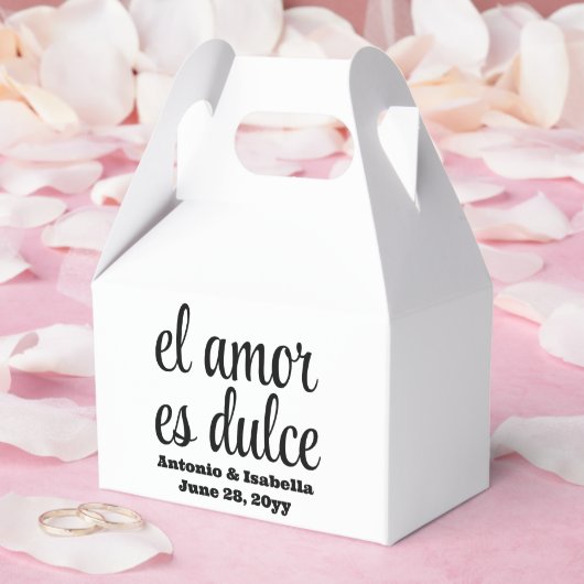 El amor es dulce Hochzeitsempfang Leckerei für Gäs Geschenkschachtel (Hochzeit)