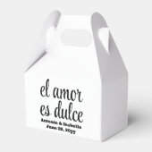 El amor es dulce Hochzeitsempfang Leckerei für Gäs Geschenkschachtel (Vorderseite)
