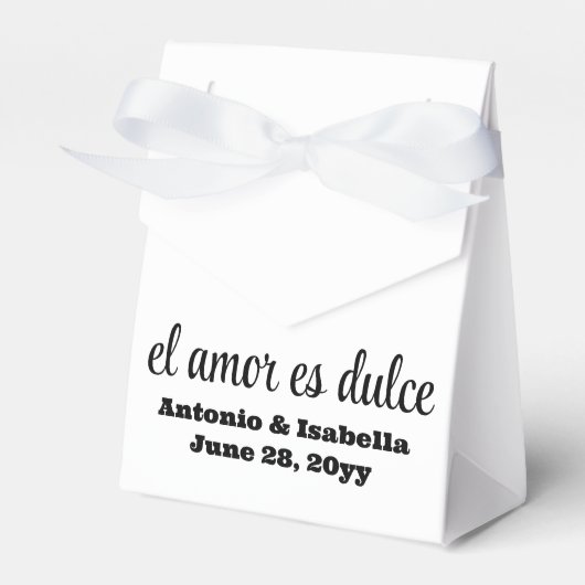 El amor es dulce Hochzeitsempfang Leckerei für Gäs Geschenkschachtel (Vorderseite)