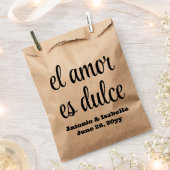 El amor es dulce Hochzeitsempfang Leckerei für Gäs Geschenktütchen (Ausgeschnitten)