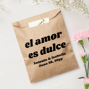 El amor es dulce Hochzeitsempfang Leckerei für Gäs Geschenktütchen