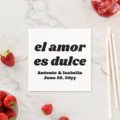 El amor es dulce Hochzeitsempfang Serviette (Beispiel)