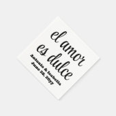 El amor es dulce Hochzeitsempfang Serviette (Ecke)