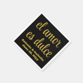 El amor es dulce Hochzeitsempfang Serviette (Ecke)
