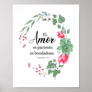El amor es paciente, es bondadoso 1corintis poster