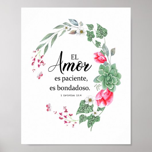 El amor es paciente, es bondadoso 1corintis poster (Vorne)
