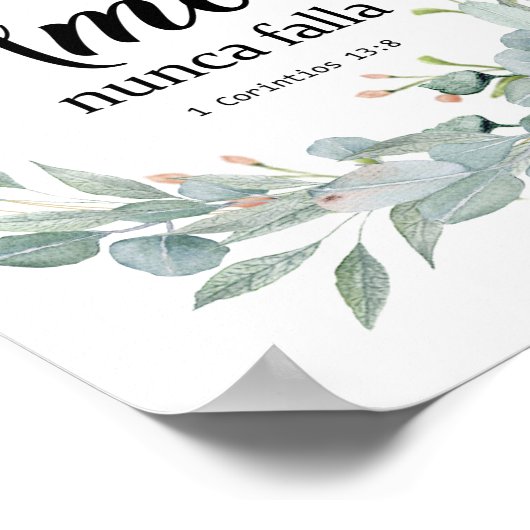 EL AMOR NUNCA FALLA POSTER (Ecke)