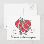 El amor verdadero espera. postkarte (Vorne/Hinten)