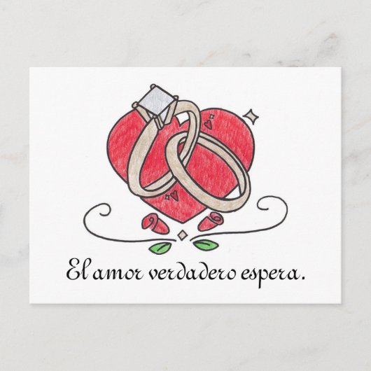 El amor verdadero espera. postkarte (Vorderseite)