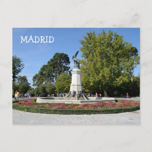El Angel Caido, Retiro Park, Madrid Postkarte (Vorderseite)