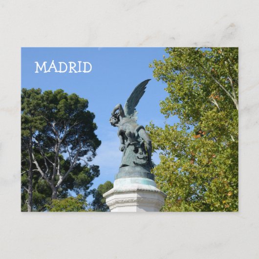 El Angel Caido, Retiro Park, Madrid Postkarte (Vorderseite)