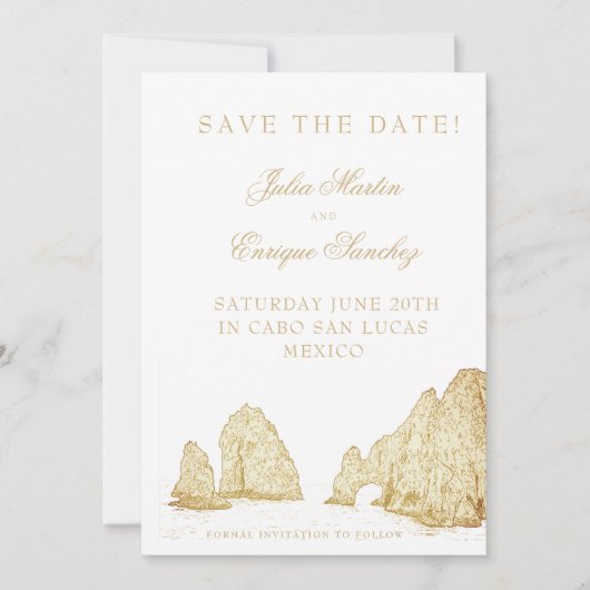El Arco Cabo San Lucas Arch Hochzeit Save The Date (Vorderseite)