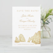 El Arco Cabo San Lucas Arch Hochzeit Save The Date (Stehend Vorderseite)