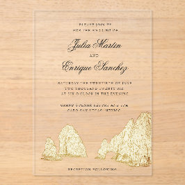 El Arco Cabo San Lucas Arch Weddining Acryleinladungen