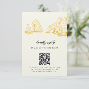 El Arco Cabo San Lucas Bitte antworten QR-Code RSVP Karte