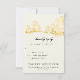 El Arco Cabo San Lucas Kindly Reply | Meal Options RSVP Karte