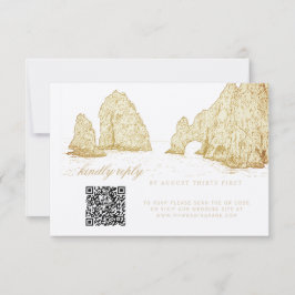 El Arco Cabo San Lucas Kindly Reply QR Code RSVP Karte