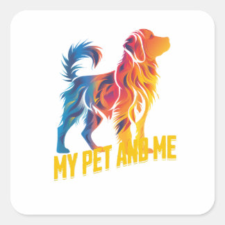 El Arte de Amar: Capturando la Esencia de Tu Masco Quadratischer Aufkleber