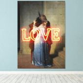 El Bacio Remix – Neon “LOVE” Wall Art & Merch Leinwanddruck (Insitu (Holzboden))